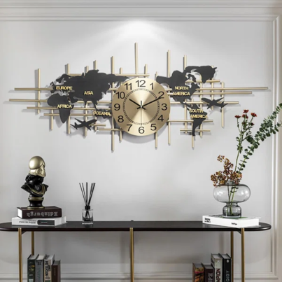 38_+Modern+Metal+Large+Map+Wall+Clock+Decor+Creative+Silent+Clocks+Art+For+Living+Room (3)