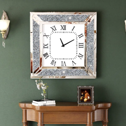 Jeni+Mirrored+Modern+Decorative+Wall+Clock-467181779